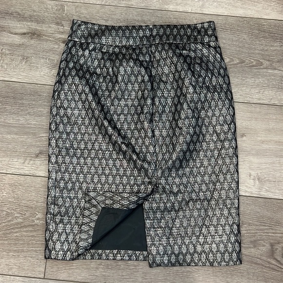 J. CREW skirt like new. Shiny material great for holiday parties - Picture 2 of 4